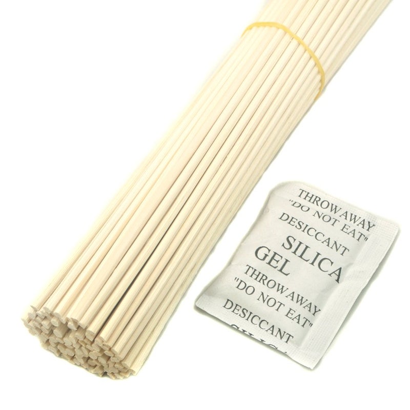 Ougual 100 Pieces Natural Rattan Reed Diffuser Replacement Sticks (8" x 3mm) - Image 1